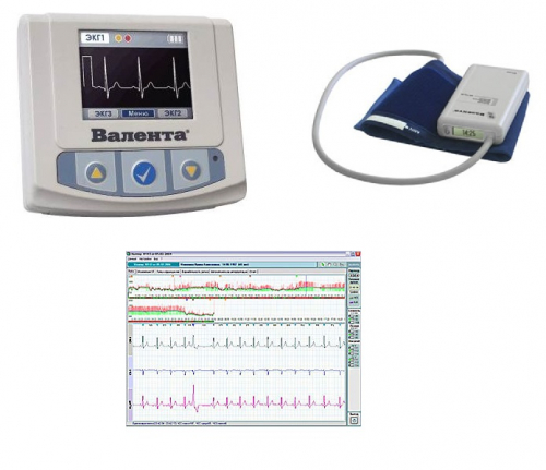 Комплекс суточного мониторирования Валента (регистратор ЭКГ МН-05+монитор АД)